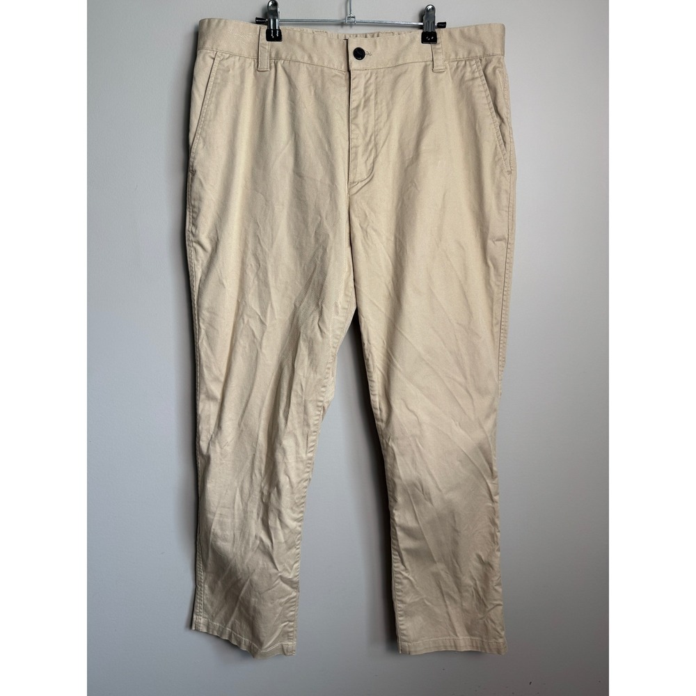 Tilley Mens Tan Cream Stretch Cotton Chino Pants 36 Gorpcore Travel Utility
